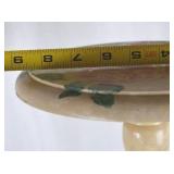 Vintage Pedestal Stand with Floral Accents, 32 Inches Tall