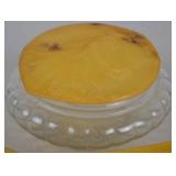 Vintage Marbled Yellow Celluloid Vanity Set - Mirror, Brush, Jar