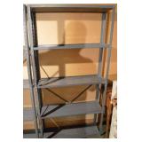 Gray Metal Industrial Shelving Unit with 5 Shelves