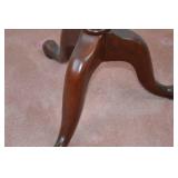 Mahogany Pedestal Side Table with Octagonal Top 23x16x31in