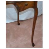 Antique Oak Vanity with Beveled Mirror and Serpentine Front