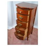 Lexington 5-Drawer Tallboy Chest with Brass Pulls