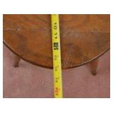 Wooden Round Three-Leg Stool, 18 Inch Tall