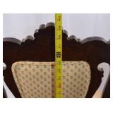 Victorian-Style Upholstered Side Chair with Carved Wood Frame