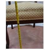 Victorian-Style Upholstered Side Chair with Carved Wood Frame