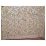 Vintage Ornate Cast Iron Bed Frame with Tall Posts