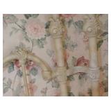 Vintage Ornate Cast Iron Bed Frame with Tall Posts