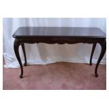 Carved Wood Dining or Hall Table, 48in x 20in x 29in
