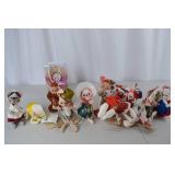 Annalee Collectible Felt Mouse and Rabbit Dolls Lot - Various Themes