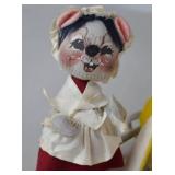 Annalee Collectible Felt Mouse and Rabbit Dolls Lot - Various Themes