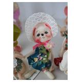 Annalee Collectible Felt Mouse and Rabbit Dolls Lot - Various Themes