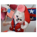 Annalee Collectible Felt Mouse and Rabbit Dolls Lot - Various Themes