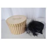 Michael Howard Black Wool Feather Hat with Harold Minneapolis Box