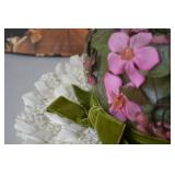 Vintage Floral and Straw Hats with Three Decorative Hat Boxes