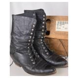 Vintage Jared Black Leather Lace-Up Boots Size 9M