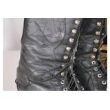 Vintage Jared Black Leather Lace-Up Boots Size 9M