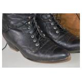Vintage Jared Black Leather Lace-Up Boots Size 9M