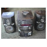 Sony CD Stereo System with Dual Cassette Deck and Speakers