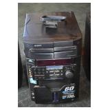 Sony CD Stereo System with Dual Cassette Deck and Speakers