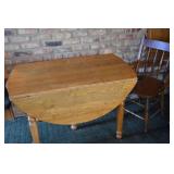 Wood Drop-Leaf Kitchen Table with Wooden Side Chair