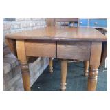Wood Drop-Leaf Kitchen Table with Wooden Side Chair