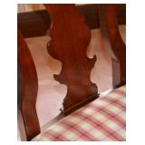 Traditional Cherry Dining Table with 4 Upholstered Chairs