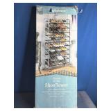 Whitmor 10-Tier 50 Pair Rolling Rack with Locking Wheels Shoe Racks