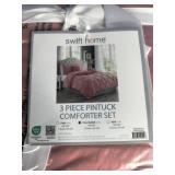 Swift Home Floral Pintuck Comforter Set