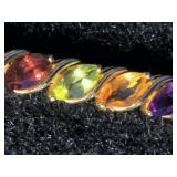 18K Gold Over Sterling Silver Marquise Genuine Gemstone ...