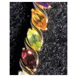 18K Gold Over Sterling Silver Marquise Genuine Gemstone ...