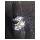 3 Stainless Steel Cubic Zirconia Rings Size 8.5