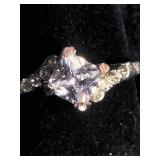 3 Stainless Steel Cubic Zirconia Rings Size 8.5