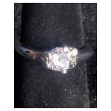 3 Stainless Steel Cubic Zirconia Rings Size 8.5