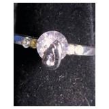 3 Stainless Steel Cubic Zirconia Rings Size 7