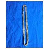 3 Gold Tone Rope Chain Necklaces