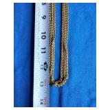 3 Gold Tone Rope Chain Necklaces