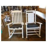 2 Wooden Porch Rocking Chairs
