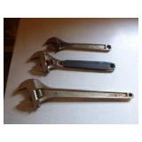 3 Crescent Wrenches