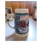 6 Budweiser Holiday Beer Steins