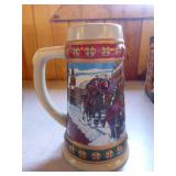 6 Budweiser Holiday Beer Steins