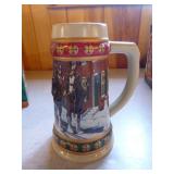 6 Budweiser Holiday Beer Steins