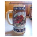 6 Budweiser Holiday Beer Steins