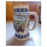 6 Budweiser Holiday Beer Steins