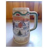 6 Budweiser Holiday Beer Steins