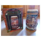 6 Budweiser Holiday Beer Steins