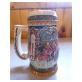 6 Budweiser Holiday Beer Steins