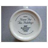 6 Budweiser Holiday Beer Steins