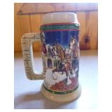 6 Budweiser Holiday Beer Steins