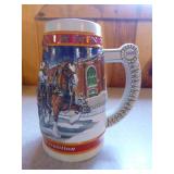 6 Budweiser Holiday Beer Steins