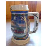 6 Budweiser Holiday Beer Steins